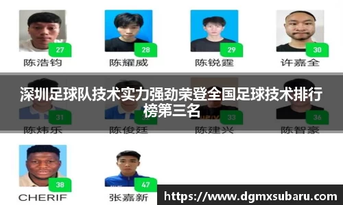 深圳足球队技术实力强劲荣登全国足球技术排行榜第三名